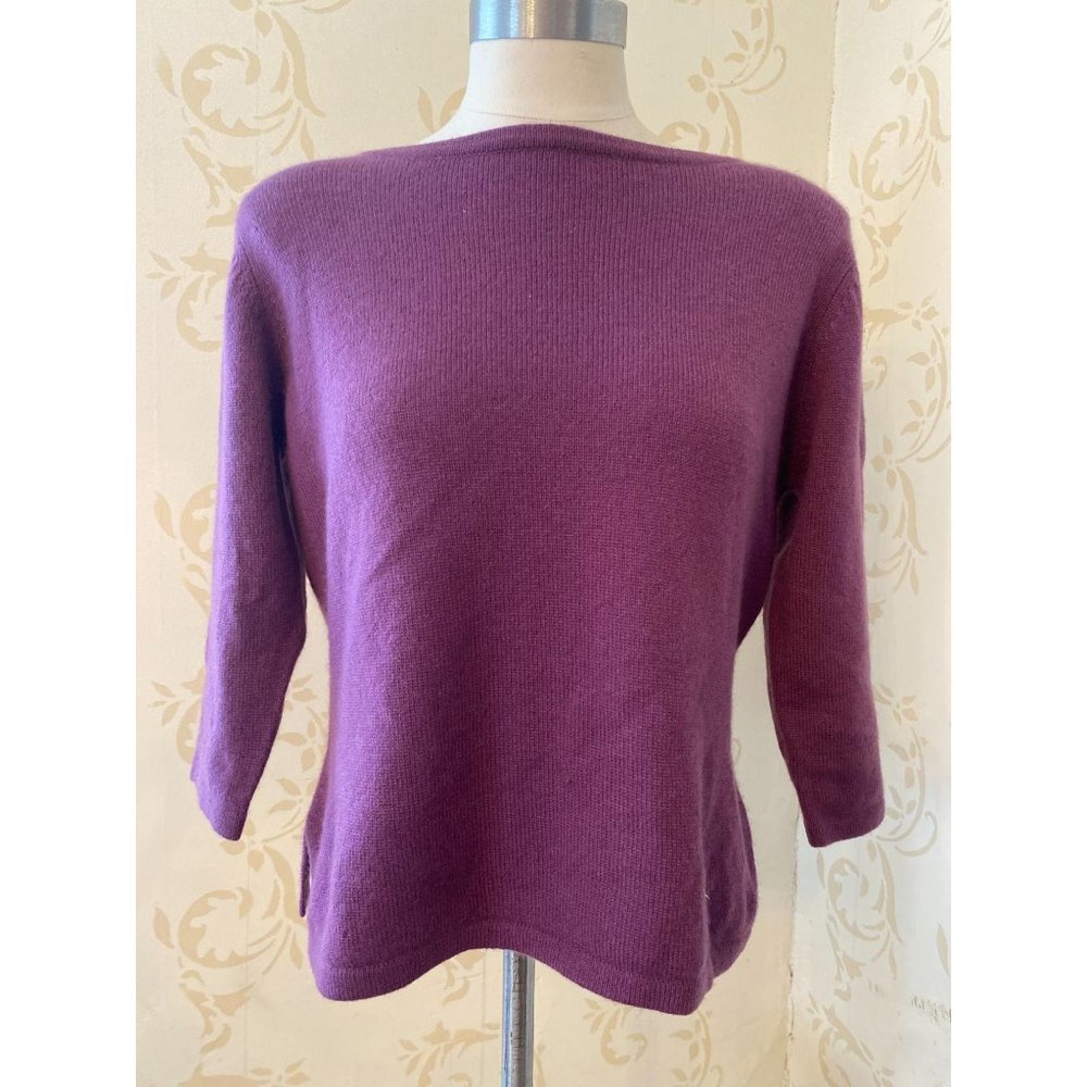 Large Iris Singer Collection 100% Cashmere Sweater - image 1